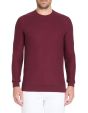 Pull col rond 100% coton - bordeaux