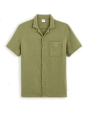 Chemise  regular 100% gaze de coton - kaki