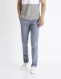 Pantalon chino slim twill stretch - bleu acier