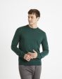 Pull col rond 100% laine mérinos extra fin  - vert