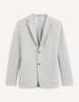 Blazer maille slim premier prix - gris