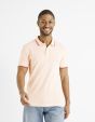 Polo piqué en coton elasthanne - rose