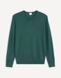 Pull col v 100% laine mérinos extra fin - vert