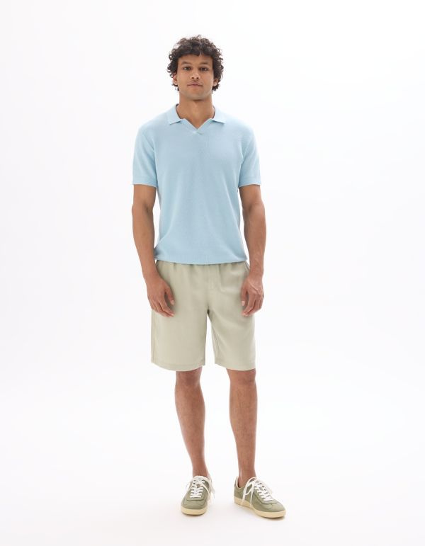 Polo piqué regular 100% Coton tricot - bleu clair