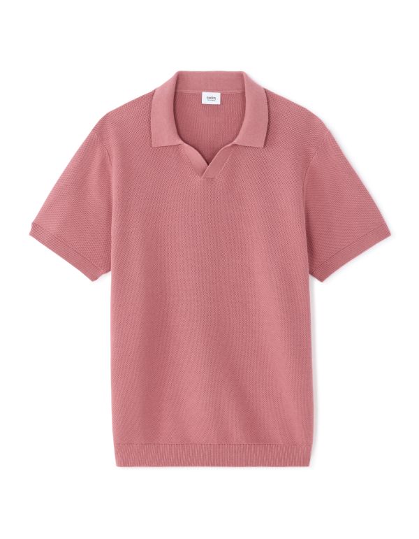 Polo rpiqué regular 100% Coton tricot - rose