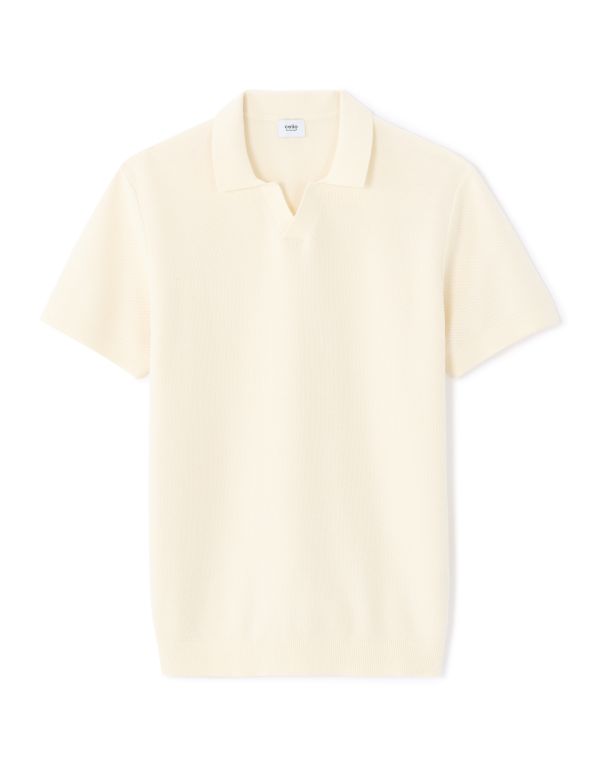 Polo piqué regular 100% Coton tricot - écru