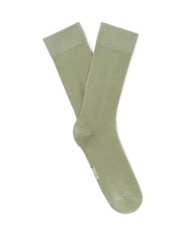 Chaussettes hautes sport en coton stretch - vert