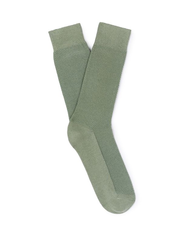 Chaussettes hautes sport en coton stretch - vert