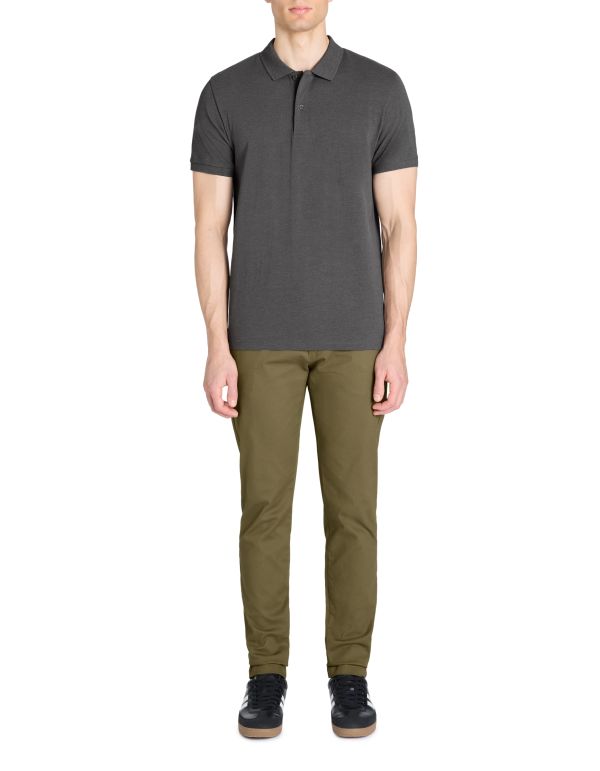 Pantalon chino slim coton stretch - taupe
