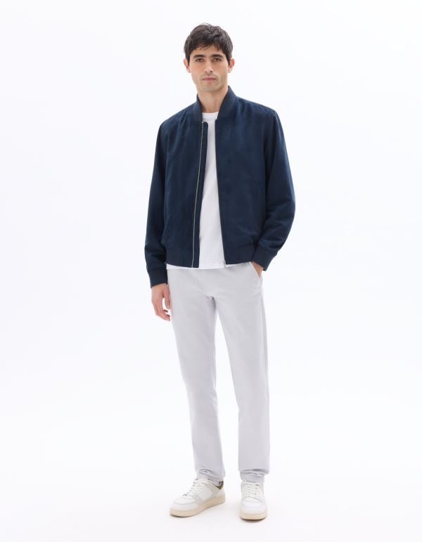 Pantalon chino slim en coton stretch longueur standard - bleu clair