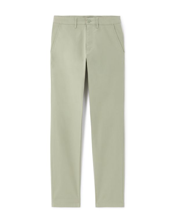 Pantalon chino slim en coton stretch longueur standard - kaki clair