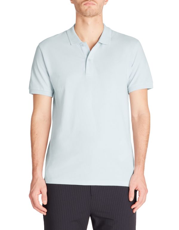 Polo straight 100% coton - bleu