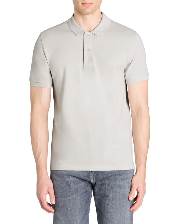 Polo piqué straight 100% coton - gris clair