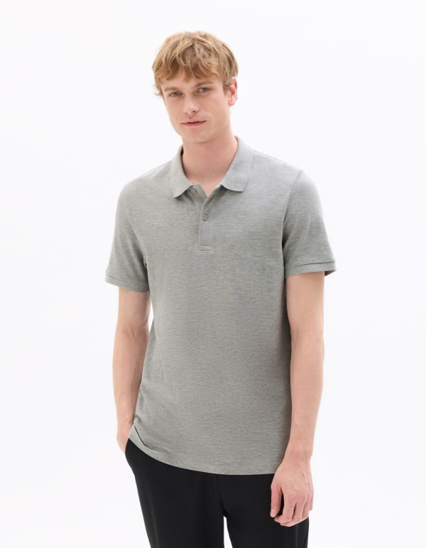 PO.01 Polo piqué regular 100% coton - gris