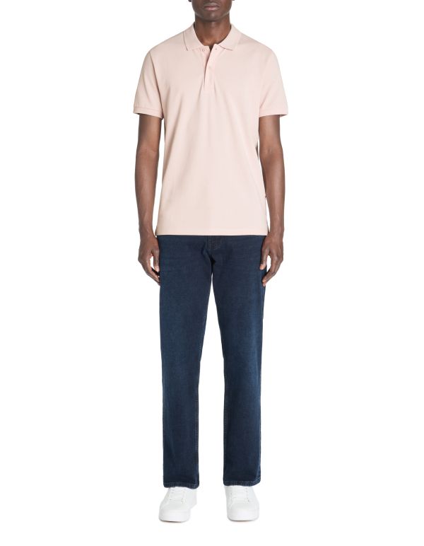 Polo straight 100% coton - rose