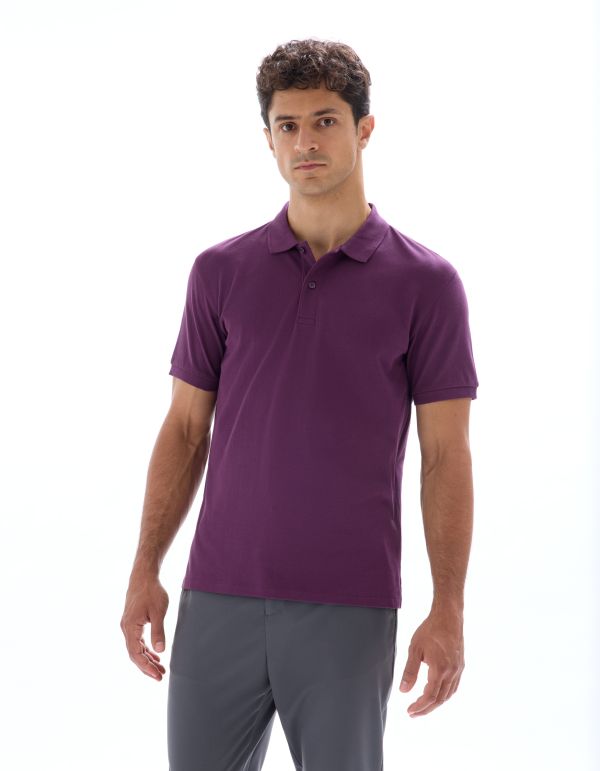 Polo piqué regular 100% coton - violet