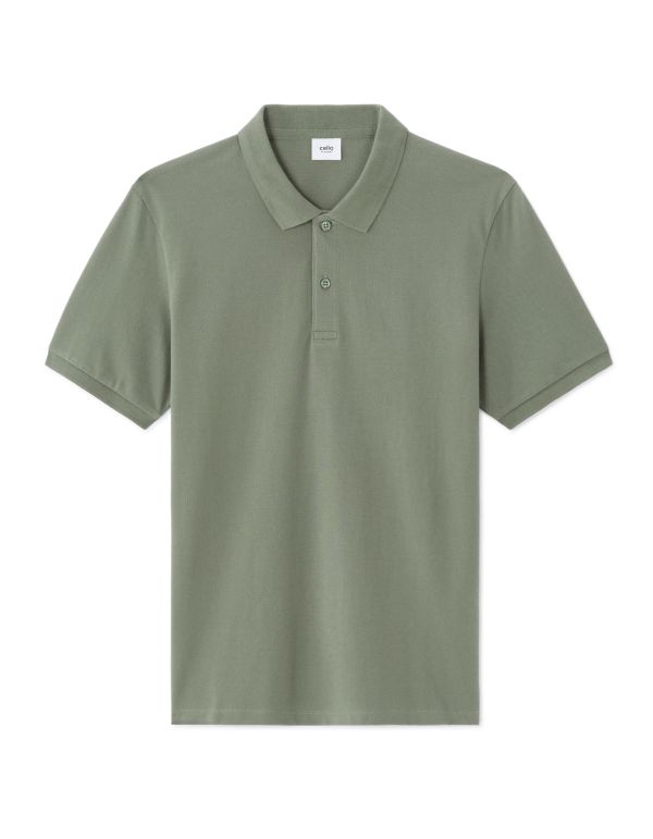 Polo piqué regular 100% coton - vert