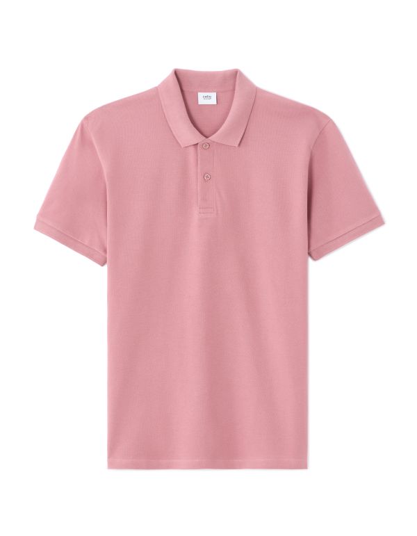 Polo piqué regular 100% coton - rose