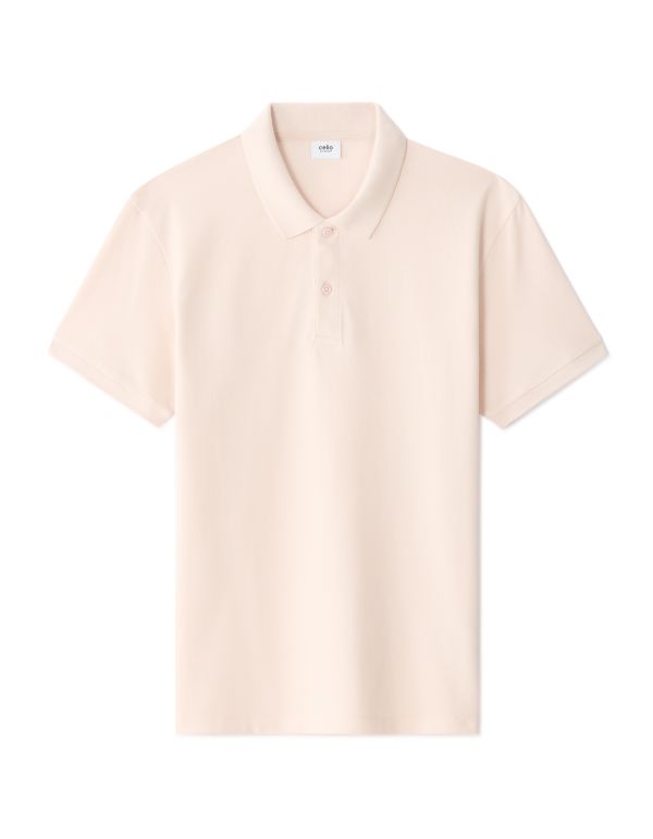 Polo piqué regular 100% coton - rose clair