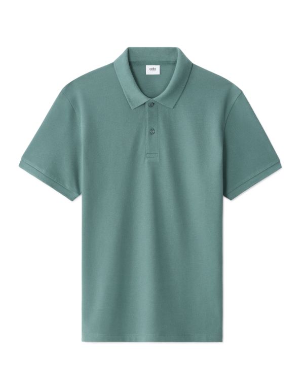Polo piqué regular 100% coton - vert