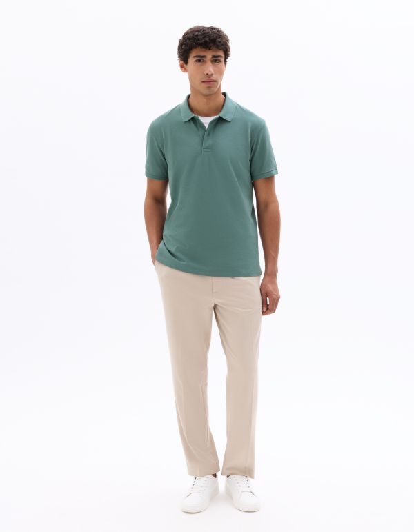 Polo piqué regular 100% coton - vert