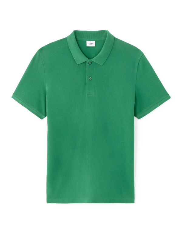 PO.01 Polo piqué regular 100% coton - vert émeraude