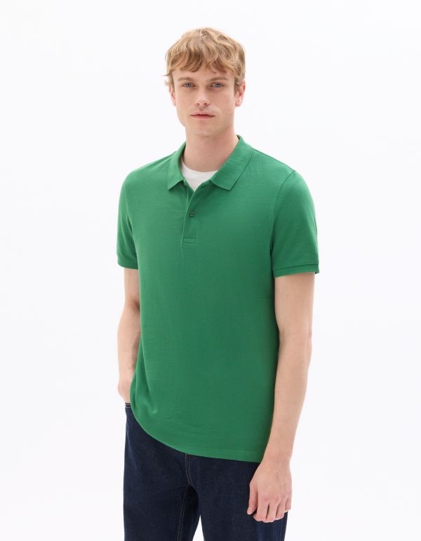 PO.01 Polo piqué regular 100% coton - vert émeraude