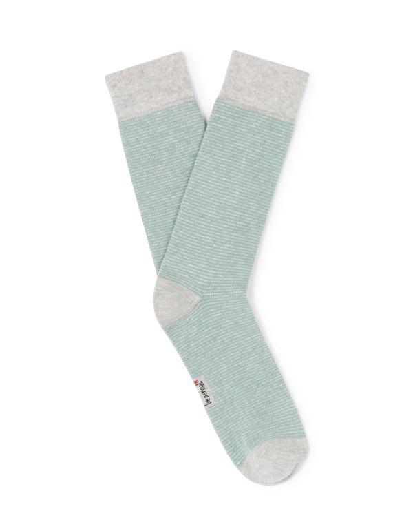Chaussettes hautes sport 100% coton - turquoise