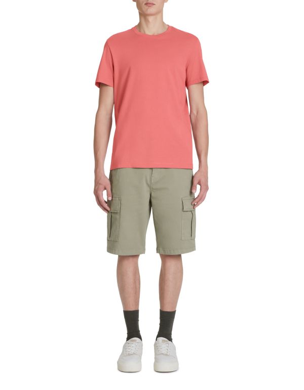 T-shirt col rond en coton - bois de rose