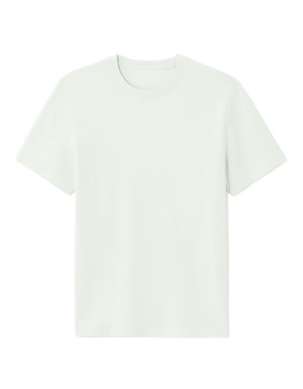 T-shirt regular col rond 100% coton - vert menthe