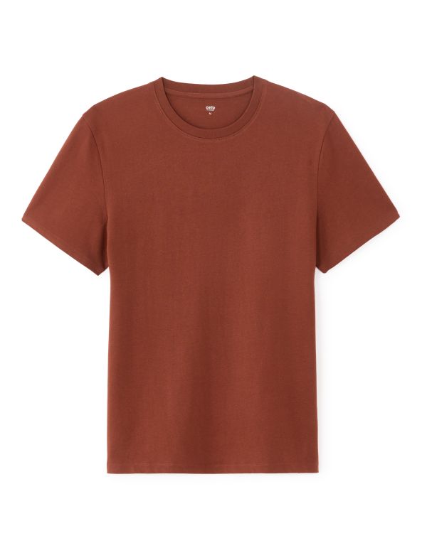 T.01 T-shirt regular col rond 100% coton - rouge