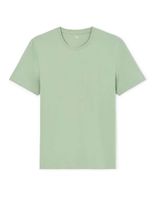 T.01 T-shirt regular col rond 100% coton - vert