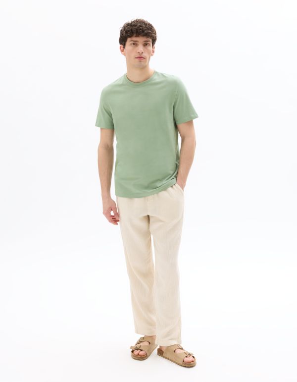 T.01 T-shirt regular col rond 100% coton - vert