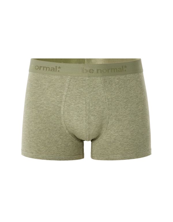 Boxer en coton stretch uni - vert