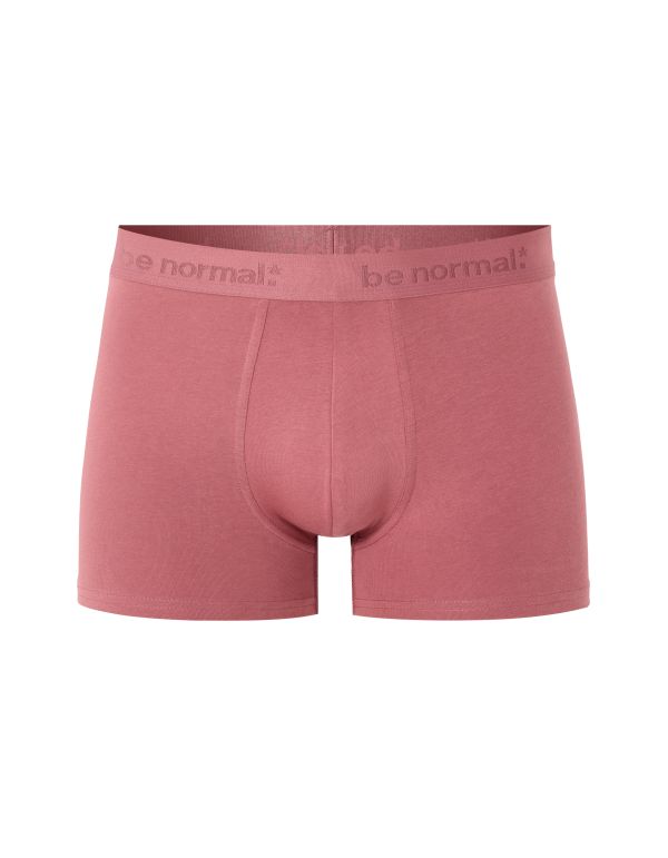 Boxer en coton stretch uni - rouge