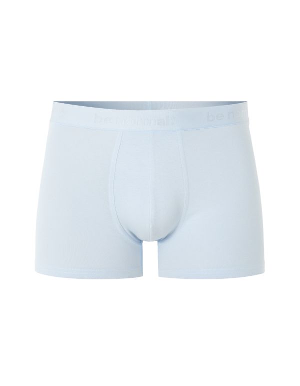 Boxer en coton stretch uni - bleu clair