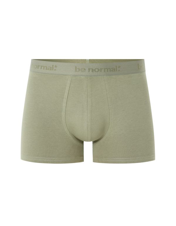 Boxer en coton stretch uni - vert foncé