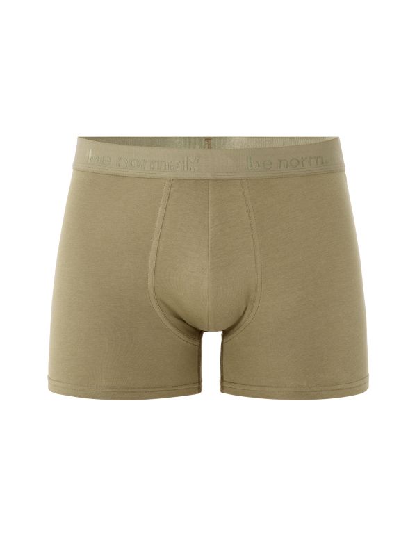 Boxer en coton stretch uni - vert kaki