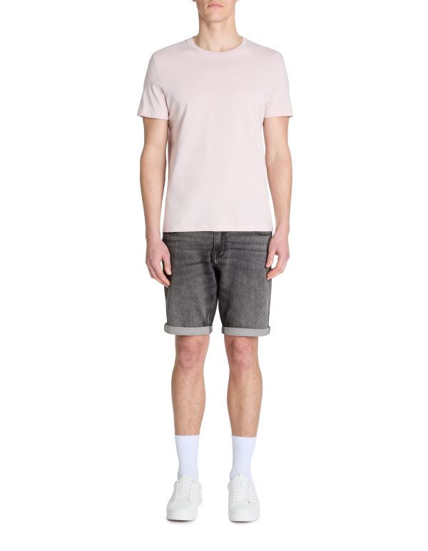 Bermuda straight en jean - gris