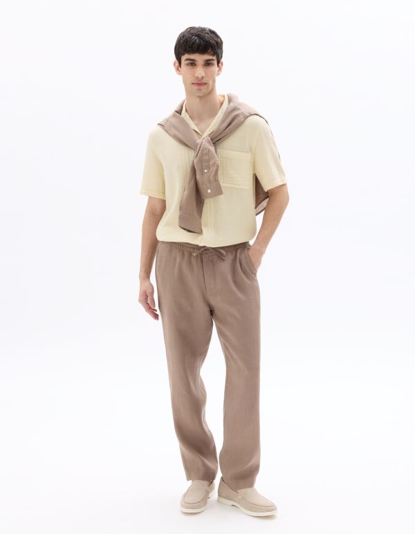 Chemisette regular 100% gaze de coton - beige naturel