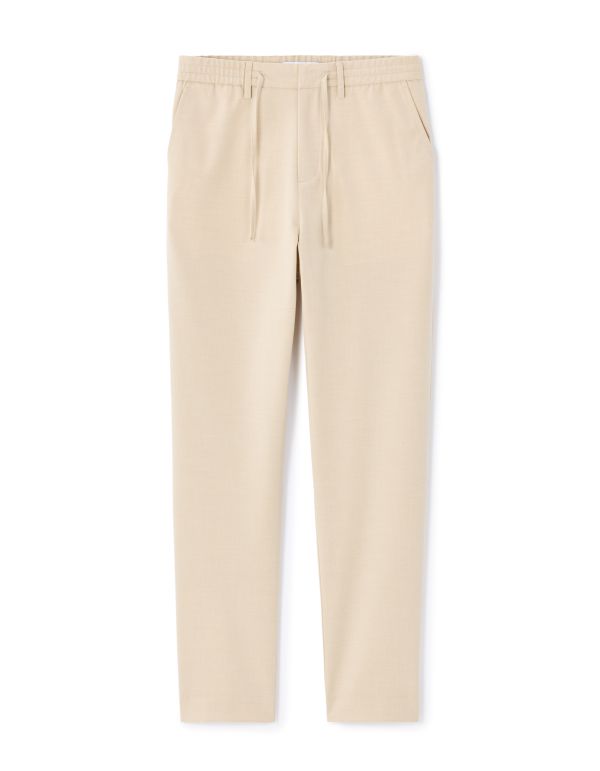 Pantalon 24H slim stretch 7/8e - beige clair