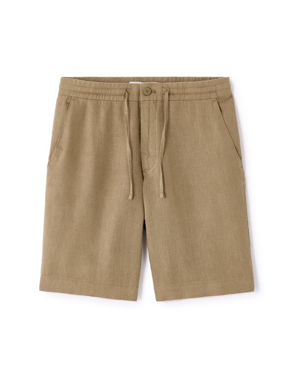 Bermuda 100% lin - taupe