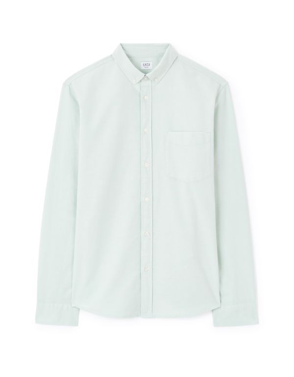 Chemise regular oxford 100% coton - vert