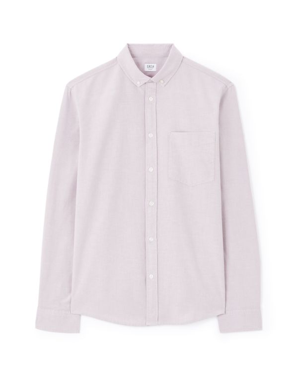 Chemise regular oxford 100% coton - violet