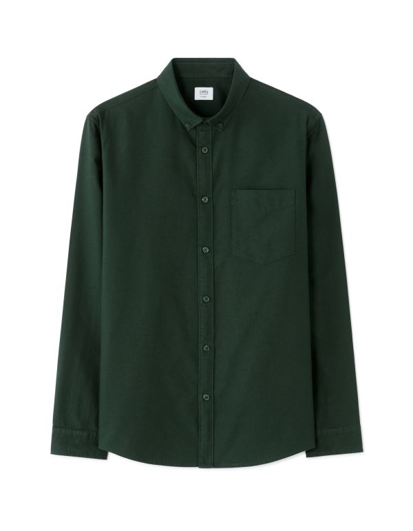 Chemise regular 100% coton oxford - vert foncé