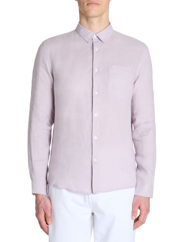 Chemise regular casual 100% lin - violet