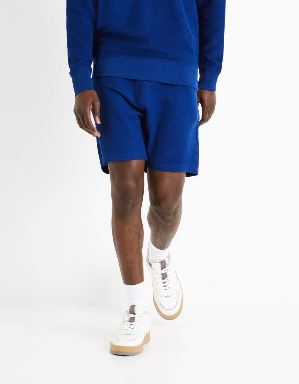 Short 100% coton - bleu jean