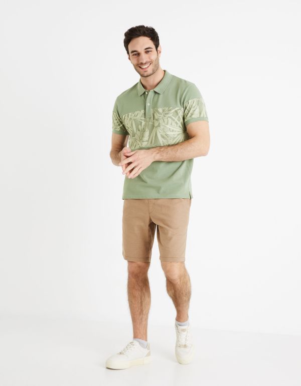 Bermuda en lin coton - beige