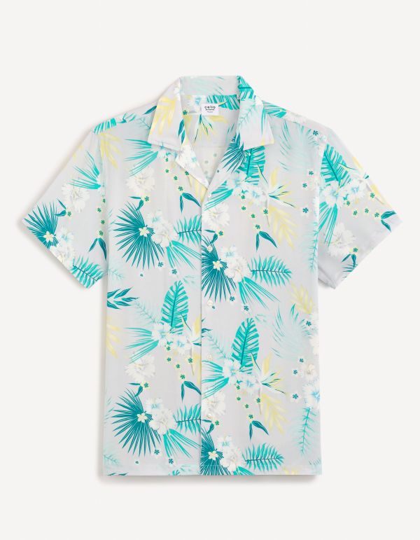 Chemise regular 100% viscose - blanc