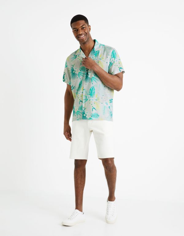 Chemise regular 100% viscose - blanc